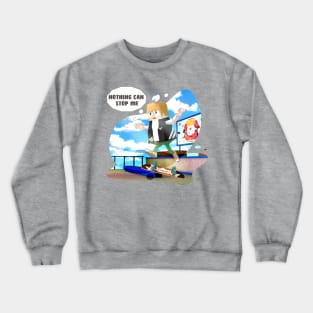 Skateboard kids Pro skater, NOTHING CAN STOP ME Crewneck Sweatshirt